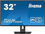 iiyama ProLite XB3270QS-B5 80cm 31,5' IPS LED-Monitor WQHD (DVI HDMI DP) Höhenverstellung schwarz