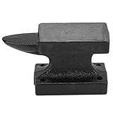 Schmiede Amboss, Mini Amboss, Amboss Werkzeuge, Massiver Gusseisen Block with Gummikissen Metall Eisen Bank Block Amboss Stabile Werkbank for Stanzen Formen DIY Schmuck Stempeln