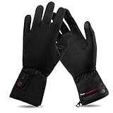 Dr.warm Beheizbare Handschuhe für Herren Damen, Beheizte Winterhandschuhe Dünn Handschuhe mit Heizung, mit TYP C Ladeanschluss für Fahrrad, Walking, Camping, Wandern, Size L