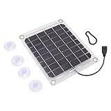 Sonnenkollektoren, tragbares Solarpanel, Solarpanel 10 W USB-Ausgang, transparentes Design, doppelseitiges Solarpanel zur Stromerzeugung für Reisen im Freien