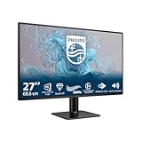 PHILIPS 27E2N2500 27 Zoll QHD Monitor, 120Hz, IPS, 1ms MPRT Adaptive Sync HDR10 (2560x1440,HDMI 1x 2.0,DP 1x 1.4) Schwarz/Rot