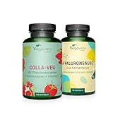 Vegavero Vegane Kollagen mit Hyaluronsäure, Laborgeprüft, ohne Zusatzstoffe aus Deutsche Produktion