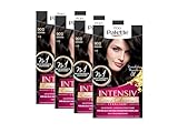 POLY PALETTE Intensiv Creme Coloration 1-0/900 Schwarz Stufe 3 (4 x 115 ml), permanente Coloration für bis zu 8 Wochen intensiven Farbglanz & 100% Grauabdeckung