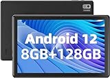 SGIN 10,1 Zoll Tablet Android 12, 8 GB RAM 128 GB ROM (256 GB erweiterbar), 1200 x 800 FHD IPS, Octa-Core bis zu 1,6 GHz, 5 MP + 8 MP Telecamera, Akku 6000 mAh, 2,4 G/5 G WiFi