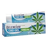 GELENCIUM® Cannabis CBD Gel I EXTRA-hochdosiert mit 1.000 mg CBD I SOFORT-Kühlung für beanspruchte Muskeln & Gelenke (z.B. Knie & Schulter) I Mit Menthol, Minze & Aloe Vera I Swiss Made I 100 ml