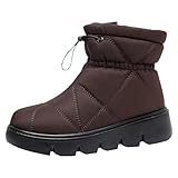 Mokassins Doktor Stiefel S Bequeme Schneestiefel mit weicher Sohle Winter-Samt-Schneestiefel Mode wasserdichte Winterstiefel, braun, 39 EU