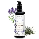 AllgäuQuelle® BIO Massageöl Allgäuer Nachtruhe mit 100% naturreinen ätherischen Ölen aus Lavendel, Zeder, Mandarine | pflegt den ganzen Körper mit Sesam, Jojoba, Avocado und Shea, 100ml