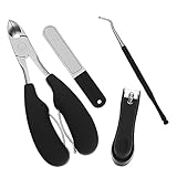 HAPINARY 1 Maniküre-Werkzeuge Zehennagelknipser kit de manicura professionelle Nagelknipser Nagelstudio nagelhautmesser fußnagelknipser Handwerkzeug Nagelschneider Rostfreier Stahl Black