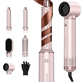 5-in-1-Haartrocknerbürste, Multi-Ionen-Haartrocknerbürsten-Set, 800 W Auto-Air-Wrap-Haarstyler ohne Hitzeschäden, leistungsstarke Haarstyling-Tools zum schnellen Trocknen, Locken, Volumen und Glätten