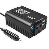 SZSSTH 150W Wechselrichter 12v auf 230v Spannungswandler mit 2 USB 5V & Zigarettenanzünder Steckdose DC AC Auto Stromumwandler Power Inverter für Tablets, Handys, Reisen, Campen