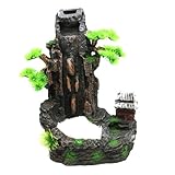 Realistische Wasserfall-Dekoration aus Kunstharz für Aquarien, natürliches Unterwasserlandschaftsdesign, Wasserfall-Aquarium-Ornamente