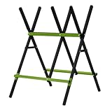 TRUTZHOLM klappbarer Holzsägebock Stahl Sägebock mit 3 Haltevorrichtungen, verstellbar für Kettensägen Forstarbeit Holz sägen, Brennholzbock Stammhalter Ast-Säge-Bock