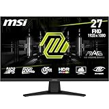 MSI MAG 274F 27 Zoll FHD 1920x1080 Gaming Monitor - Rapid IPS, 200Hz, 0,5ms, HDR Ready, Eye Care, HDMI 2.0b, DP 1.2a, Rahmenlos, neigungsverstellbar, VESA-Halterung, schwarz