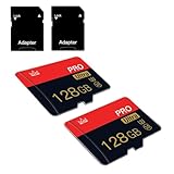 Micro-SD-Karte, Klasse 10, mit SD-Adapter, High-Speed-Speicherkarte für Tablet, Kamera, Drohne, 2 Stück