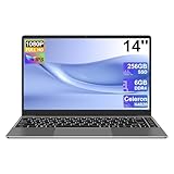 Laptop Notebook Win 11 Celeron N4020 upto 2.8 GHz, 14 Zoll Laptop mit 5G WiFi 6 GB RAM + 256 GB ROM Erweiterungen SSD 1 TB, 1080 FHD Bluetooth 4.2 USB Mini HDMI Italienische Tastatur Membran-Grau