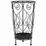 Somanki Regenschirmständer, Schirmständer Sonnenschirm, Sonnenschirm Ständer, Sonnenschirm Fuß, Parasol Stand, Sonnenschirm Fuss, Vintage-Stil Metall 26 x 46 cm Schwarz