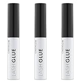 Catrice Lash Glue, Wimpernkleber, transparent und langanhaltend, Fake Lashes-Zubehör, Nr. 010, 3er Set (3 x 4,7ml)