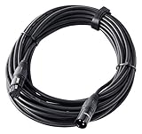 Pronomic XFXM-10 Mikrofonkabel (10m Länge, XLR female 3-pol - XLR male 3-pol, Stecker handgelötet, säure- und ölfest, Spannzangen-Zugentlastung) schwarz