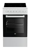 Beko FSM57100GW b100 Elektro-Herd mit Glaskeramik-Kochfeld,...