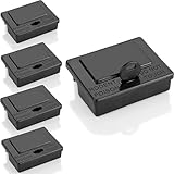 Set Köderbox für Mäuse I Sichere Mäuseköderbox für Mäusegift I Köderstation zum Auslegen von Mäuseköder I Wühlmaus, Maus effektiv im Garten bekämpfen (5, schwarz) (5)