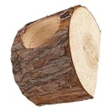 TOYANDONA Rustikaler Naturholz blumentopf Baumstumpf Design Natürlicher Holzpflanzer Langlebiger Stabiler Übertopf für Sukkulenten Bonsai für Garten Balkon Innen Außenbereich