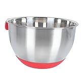 Alipis Edelstahl Rührschüssel Mit Silikonbeschichtetem Griff Multifunktionale Küchenschüssel Für Salate Und Eiermix Spülmaschinengeeignet