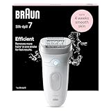 Braun Silk-épil 7, Epilierer Damen / Haarentferner für langanhaltende Haarentfernung, 7-011, Weiß/Silber