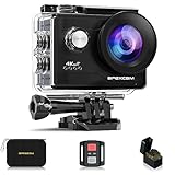 Apexcam 4K Action cam 20MP WiFi Sports Kamera Ultra HD Unterwasserkamera 40m 170 ° Weitwinkel 2.4G Fernbedienung Zeitraffer 2x1050mAh Akkus 2.0-inch LCD Bildschirm und andere