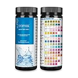 TOPHK Wassertester Trinkwasser, Upgrade 16 IN 1 Wasserteststreifen Trinkwasser mit 100 Stück Teststreifen für runnen und Leitungs Wasserqualitätstest zu erkennen pH, Wasserhärte,Blei, Nitrat,Bromin