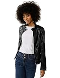 STREET ONE Damen A211908 Kunstlederjacke, Black, 36