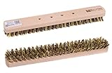 BawiTec Schrubber 40cm Breit 4-Loch System 1 Stück Harte Borsten Grossraumschrubber Schrubberbürste Bodenschrubber auswechselbar Holzschrubber