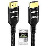 Etseinri 10K 8K HDMI 2.1 Kabel 2M, Zertifiziert 48Gbps Ultra High Speed HDMI® Kabel 4K 240Hz 165Hz 144Hz 120Hz 0.01ms eARC HDCP2.3 HDR 10+ Dolby Atmos Vision für Gaming Monitore TV Projektor