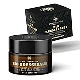 CristinenMoor Bio Kressesalbe Gegen Altersflecken | pigmentflecken Entferner | 50ml | Naturkosmetik Aufhellende Creme gegen Pigmentflecken | Vegan | Tierversuchfrei | Made in Germany