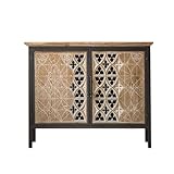 GENHAOSAN Küchenschrank, Landhausstil, Retro, Eisenschnitzerei, hohler Seitenschrank, Sideboard, Anrichte für Bett und Frühstück, Hotel, dekorativer Aufbewahrungsschrank, Buffetschrank