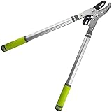Davaon Profi Astschere Teleskop Premium – Amboss-Schere mit Verlängerbaren Griff, 5 x Mehr Leistungsstärke, Gartenwerkzeug zum Stutzen dichter Hecken und zäher Äste