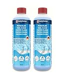 Veddelholzer Poolklar 2 x 500ml. Kristallklar für Pool, Whirpool & Planschbecken. Optimales Pool & Whirpool Zubehör gegen trübes Poolwasser. Für alle Filterarten und Systeme geeignet