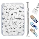 Qufiiry 100 Stück Nail Art Schwämme mit Metallgreifer, Nagelkunst schwammpinsel, Maniküre Zubehör für Nägel, um eine Vielzahl von Gradient Nail Art Patterns zu Erstellen