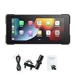 Muuoeou Motorrad 6,86 Bluetooth Tragbarer Bildschirm GPS Navigation IP68 Wasserdichter Kabelloser Carplay Android Auto MP5 Player