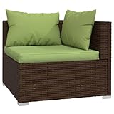 Gartenmöbel-Set – 12-teiliges Rattan-Garten-Lounge-Set mit Kissen, braunes Polyrattan-Geflecht, stilvolle und bequeme Polyrattan-Möbel für Ihren Außenbereich-Braun