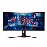 ASUS ROG Strix XG349C - 34 Zoll UWQHD Curved Gaming Monitor - 180 Hz, 1ms GtG, G-Sync kompatibel, DisplayHDR 400, KVM Switch - Fast IPS Panel, 21:9, 3440x1440, DisplayPort, HDMI, USB-C, ergonomisch