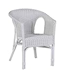 MiaMöbel Armlehnstuhl Rattan 57x75x56 cm Landhausstil...