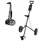 Caddymatic I-TRAC ZUSAMMENKLAPPBARER GOLF-TROLLEY MIT 2 RÄDERN, SCHWARZ/GRAU