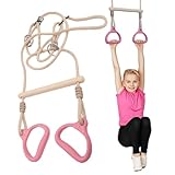 Ring Swing Spielgeräte – Verstellbare Ergonomische Ringe, Starke Seil Und Sicheres Griffdesign Innengymnastik Oder Outdoor-Aktivitäten Im Hinterhof | Perfektes Krafttraining, Kinder Und V