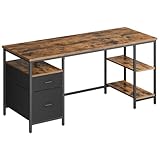 VASAGLE Computertisch, Bürotisch, Schreibtisch, mit 3...