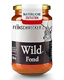 Der Feinschmecker 350ml Wildfond aus natürlichen Zutaten I Herzhafte Basis für Hirschragout und Co. I Höchste Qualität ohne Geschmacksverstärker für natürliche Aromen bei Wildgerichten