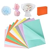 100 Blatt Seidenpapier, 50 x 35 cm, Seidenpapier, bunte Verpackung, Rosa, Grün, Gelb usw., Seidenpapier, für DIY, Dekoration und kreative Hobbys (10 Farben)