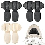 Sibba Schwarz Ferse Kissen Pads 3 Paar Mesh Sticky Shoe Grips Stiefel Einlagen Wiederverwendbare Fußschützer Liner Schwamm Einlegesohlen Protektoren Anti-Rutsch-Pad Bodenpolsterung (Schwarz, Beige)