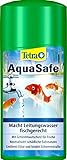 Tetra Pond AquaSafe - macht Leitungswasser fischgerecht, schützt Fische und Pflanzen im Gartenteich zuverlässig, 500 ml Flasche