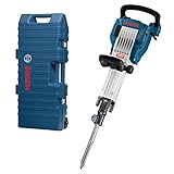 Bosch Professional GSH 16-30, 1.750 W Nennaufnahmeleistung, 41 J Schlagenergie, 1.300 min-1 Schlagzahl, Koffer, Spitzmeißel (400 mm), Tragegriff, Trolley, Blau, Schwarz, 30 mm