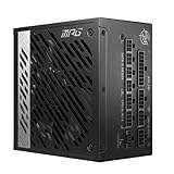 MSI MPG A1000G PCIE5 Netzteil EU Stecker, 1000W, 80 Plus Gold zertifiziert, vollmodulares ATX 3.0, unterstützt PCIe 5.0 GPU, japanische 105°C Kondensatoren, 0% RPM Modus, Flachkabel